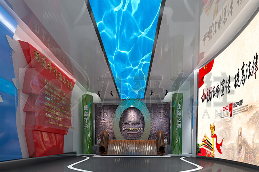 法治宣傳展廳，法治文化教育展廳設(shè)計(jì)，政法委道德與法制主題基地設(shè)計(jì)布局公司