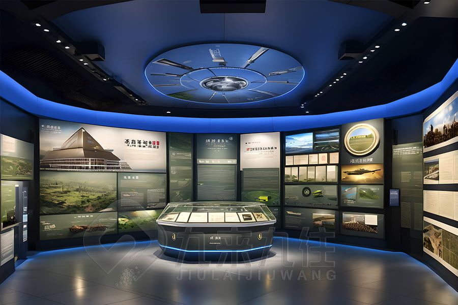 國防宣教展廳設(shè)計,現(xiàn)代展覽空間施工,高科技環(huán)保展廳建設(shè)