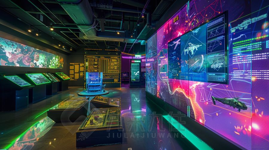 沉浸式國防宣教展館設(shè)計, 高科技國防教育展廳建設(shè), 現(xiàn)代化國防展覽館裝修