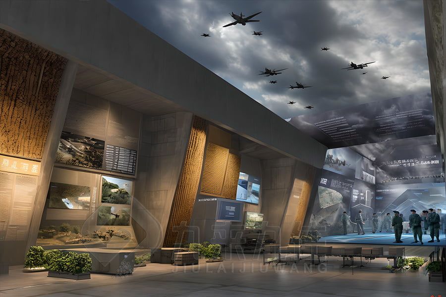 人防教育館設(shè)計(jì),現(xiàn)代展廳施工方案,多媒體教育展覽館設(shè)計(jì)公司